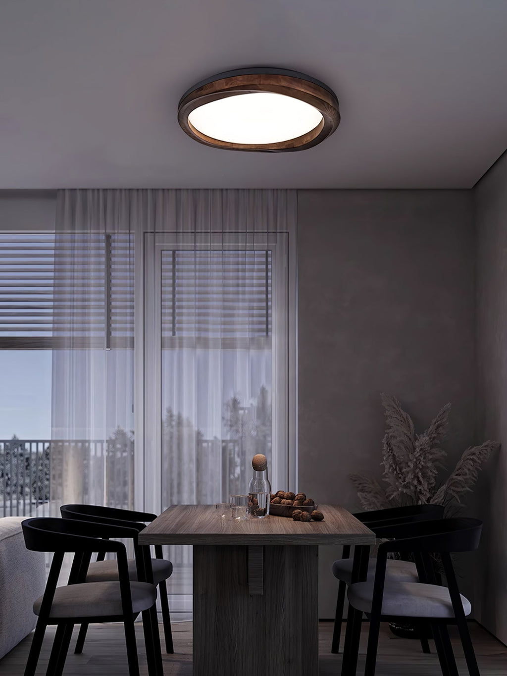 Timber Round Wood Ceiling Lamp by FIFTH & BEAM — product view 21