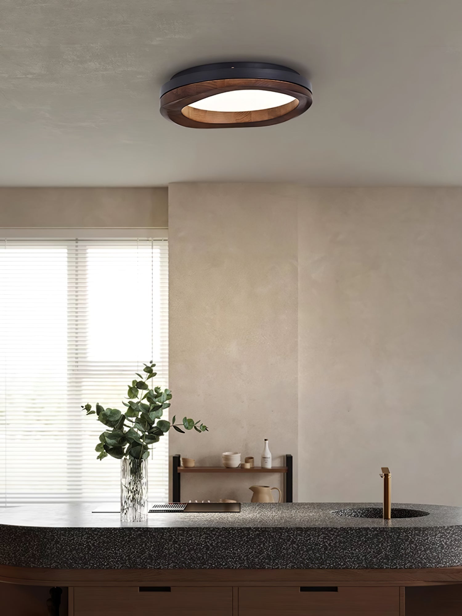 Timber Round Wood Ceiling Lamp by FIFTH & BEAM — product view 24