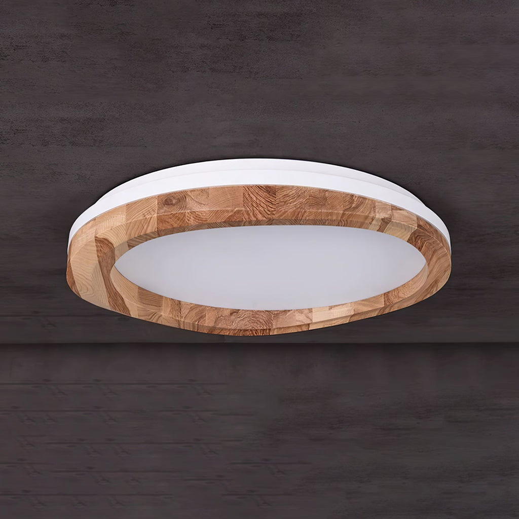 Timber Round Wood Ceiling Lamp by FIFTH & BEAM — product view 9