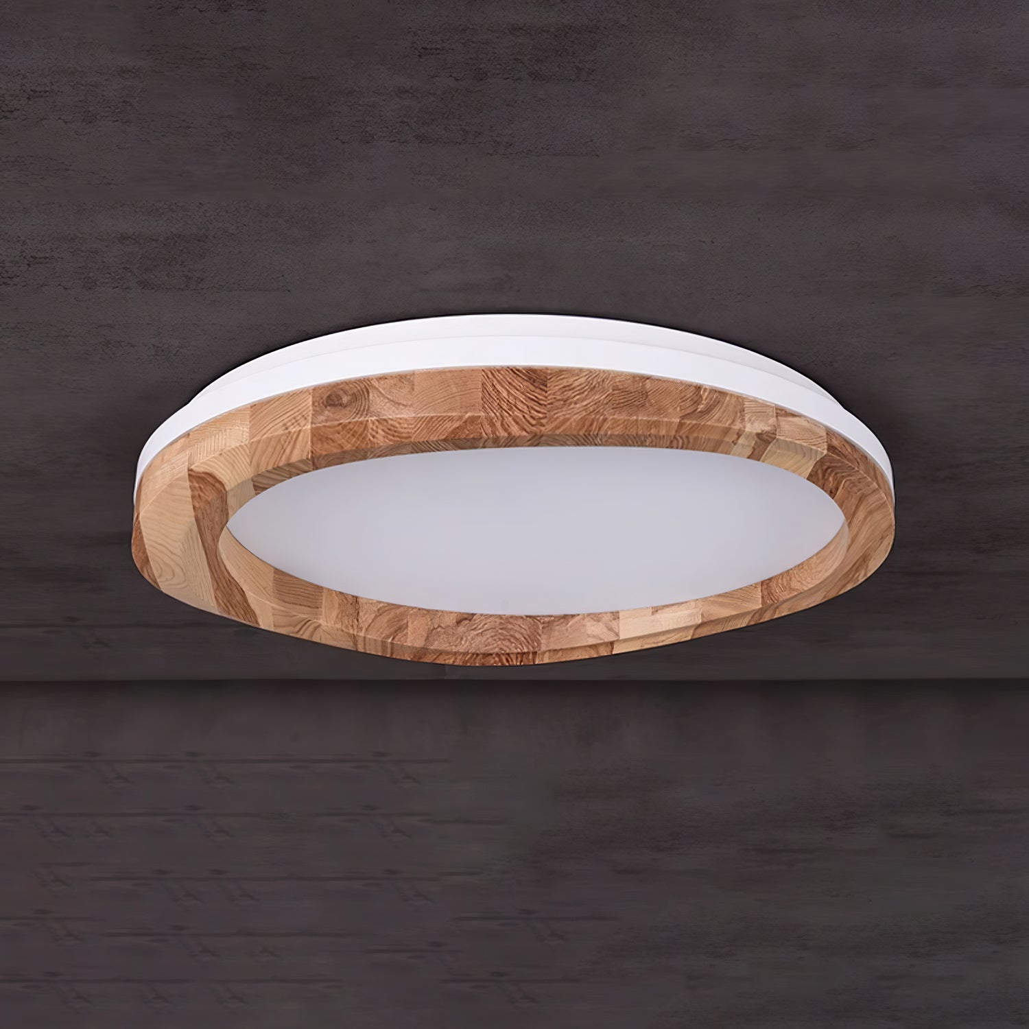 Timber Round Wood Ceiling Lamp by FIFTH & BEAM — product view 9