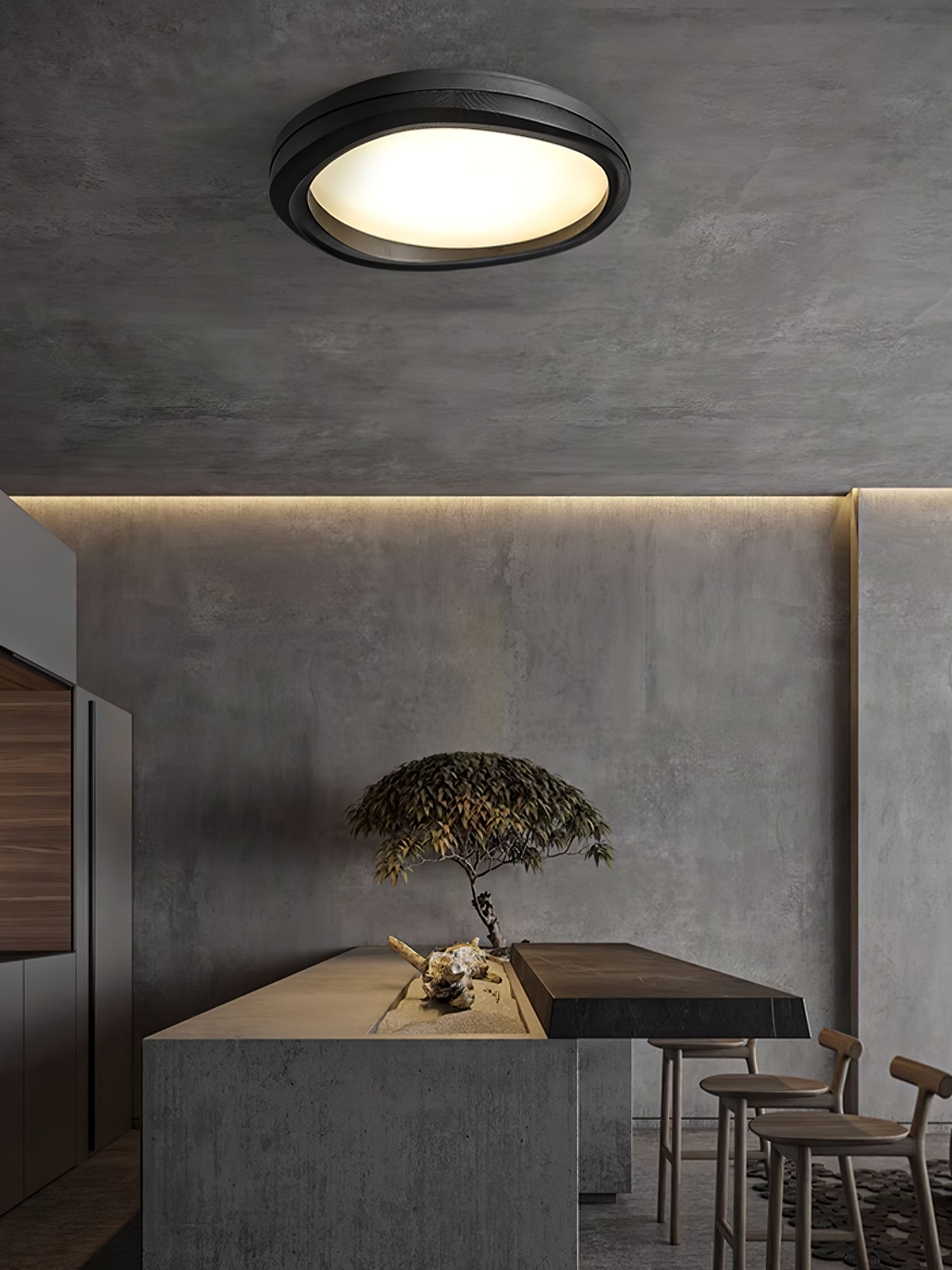 Timber Round Wood Ceiling Lamp by FIFTH & BEAM — product view 12