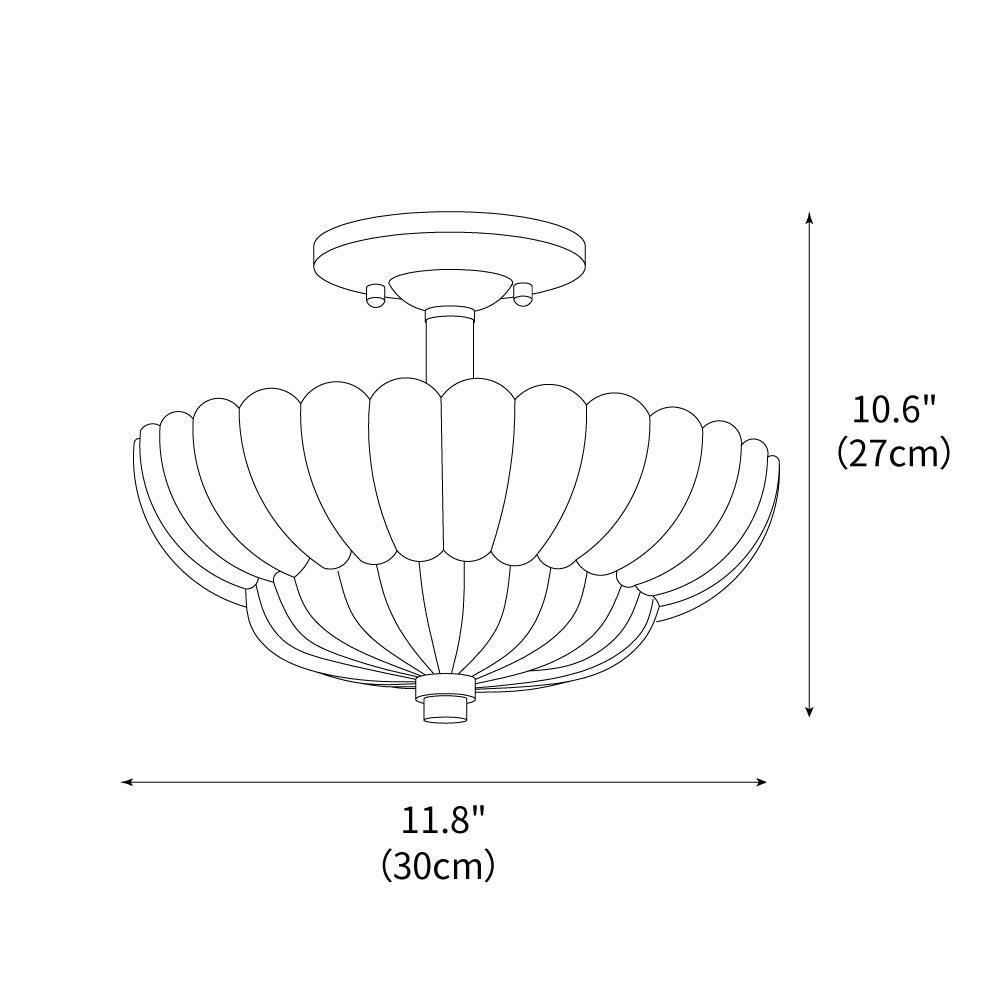 Umbrella Glass Ceiling Light 11.8" by FIFTH & BEAM — product view 3
