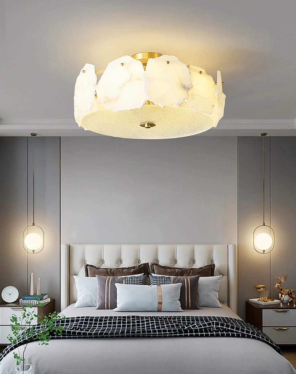 Valeria Alabaster Ceiling Lamp by FIFTH & BEAM — product view 27
