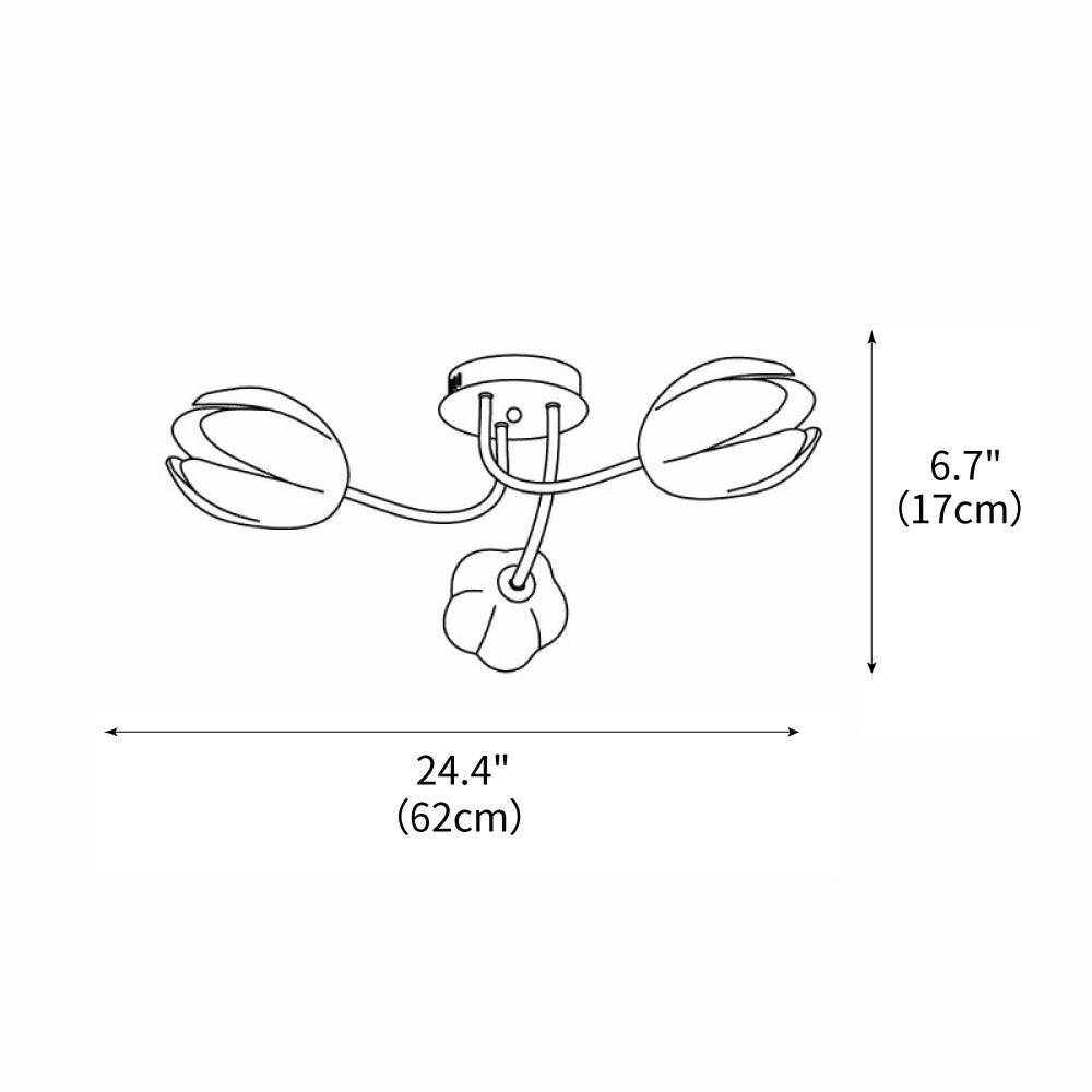 White Tulip Ceiling Light by FIFTH & BEAM — product view 3