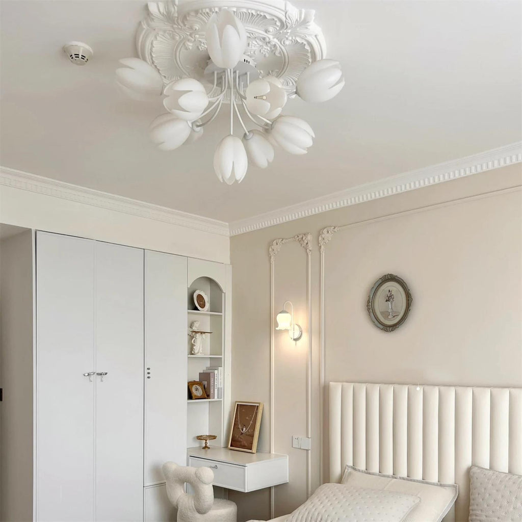 White Tulip Ceiling Light by FIFTH & BEAM — product view 10