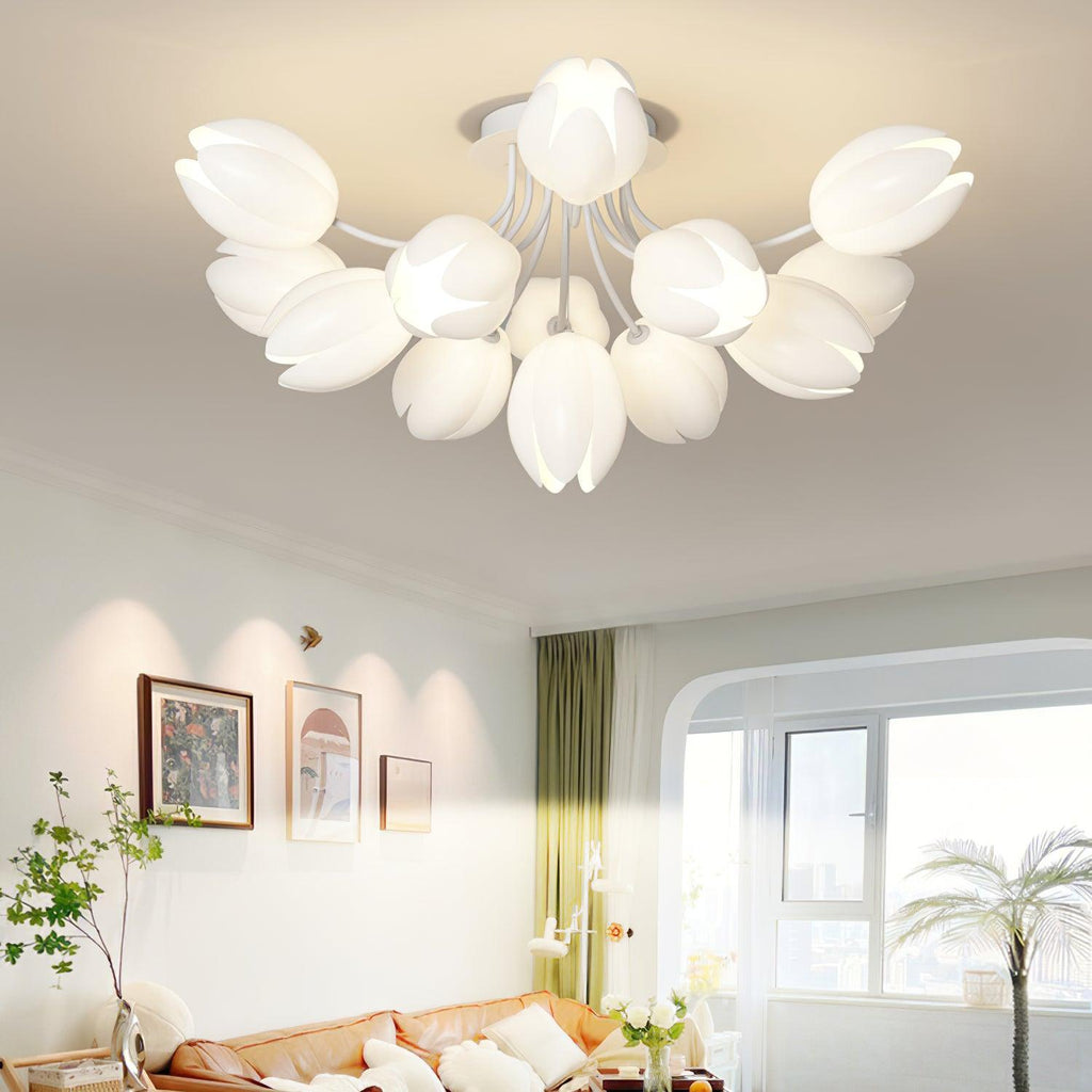 White Tulip Ceiling Light by FIFTH & BEAM — product view 2