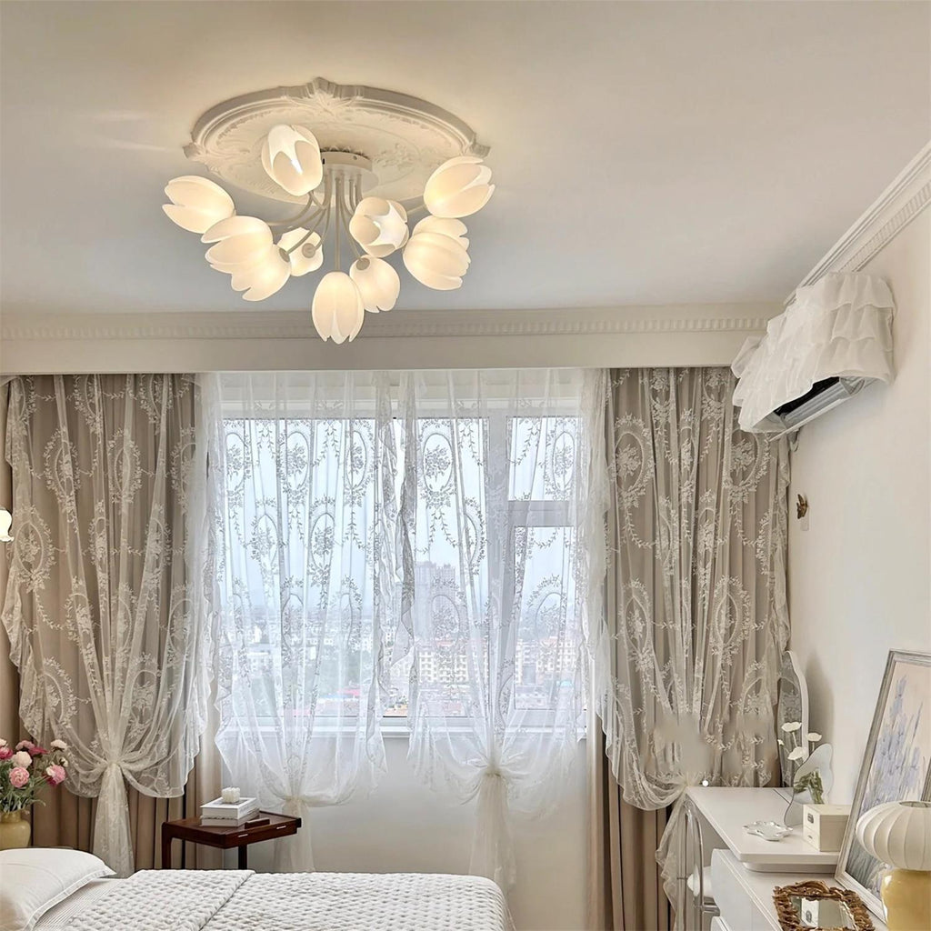 White Tulip Ceiling Light by FIFTH & BEAM — product view 11