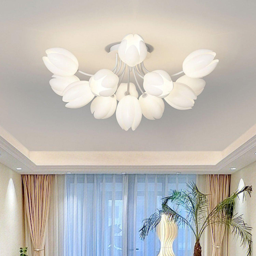White Tulip Ceiling Light by FIFTH & BEAM — product view 13