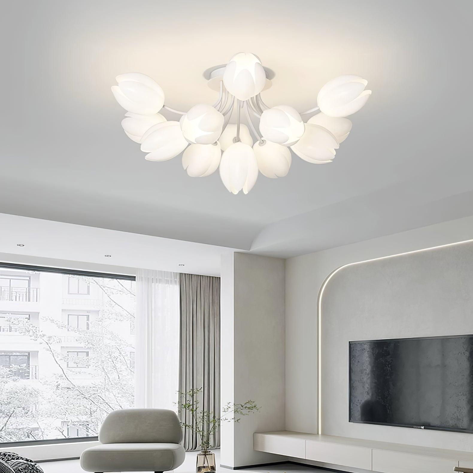 White Tulip Ceiling Light by FIFTH & BEAM — product view 15