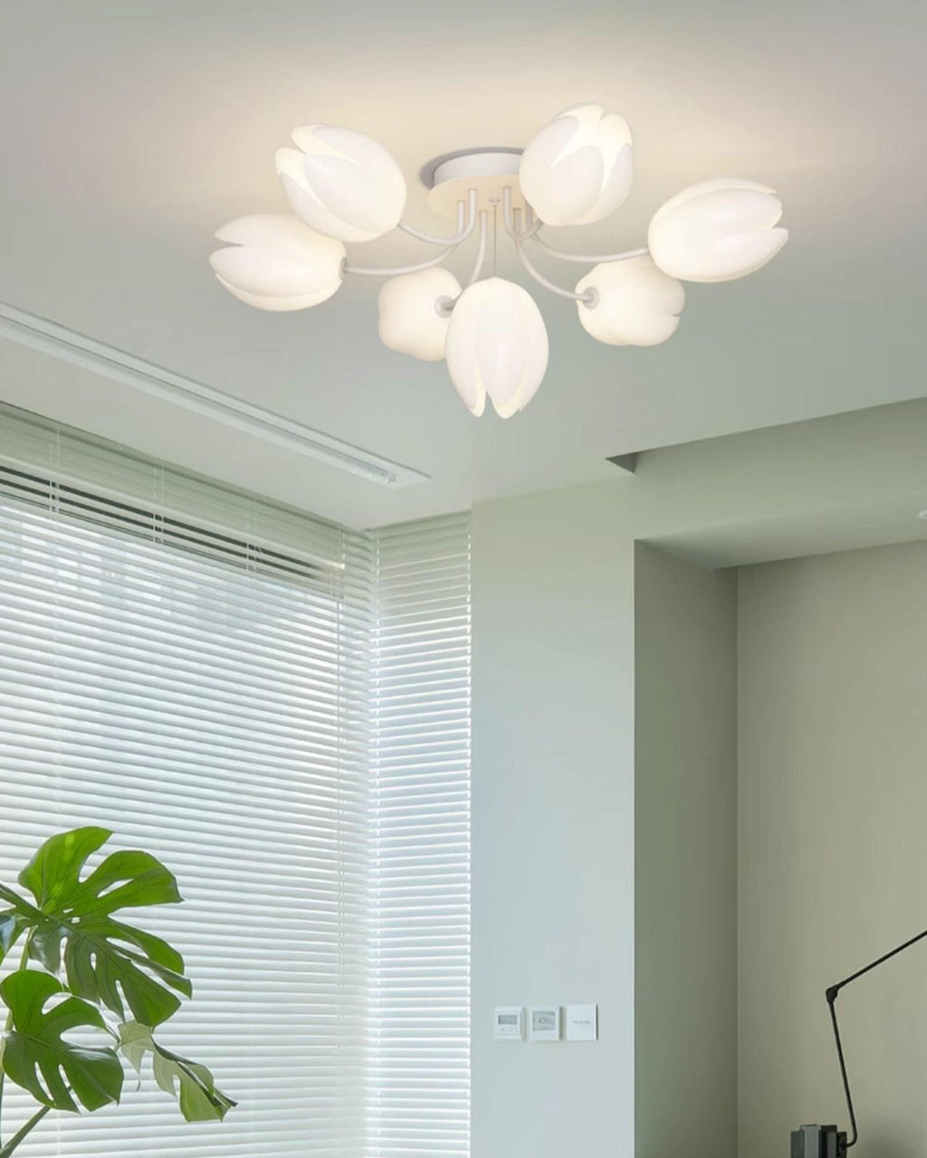 White Tulip Ceiling Light by FIFTH & BEAM — product view 16