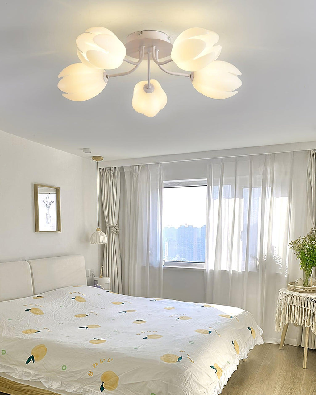 White Tulip Ceiling Light by FIFTH & BEAM — product view 17