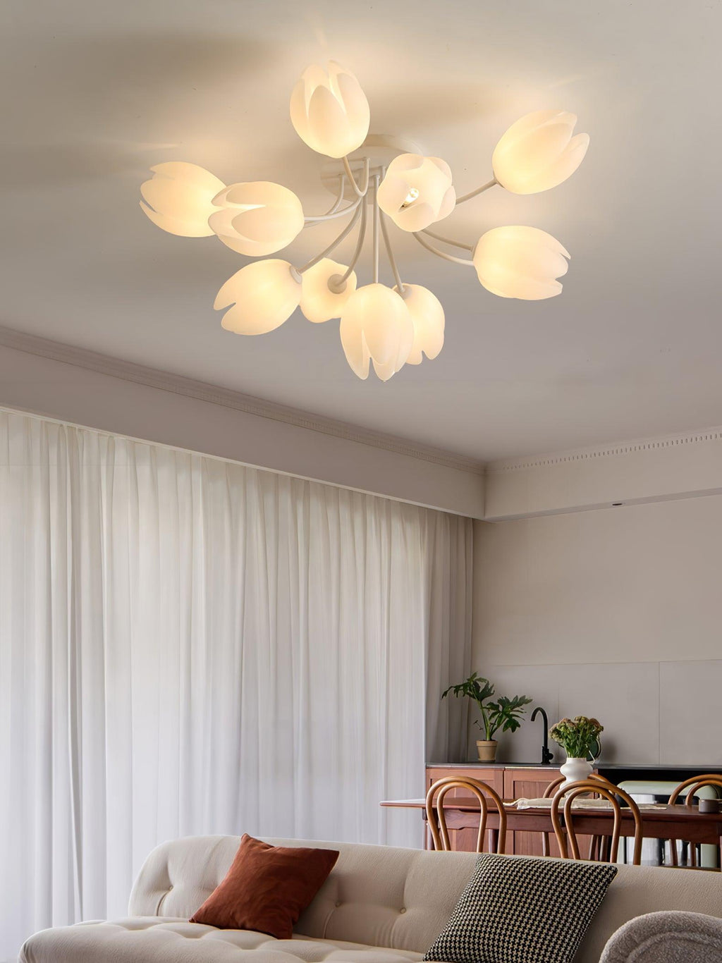 White Tulip Ceiling Light by FIFTH & BEAM — product view 19