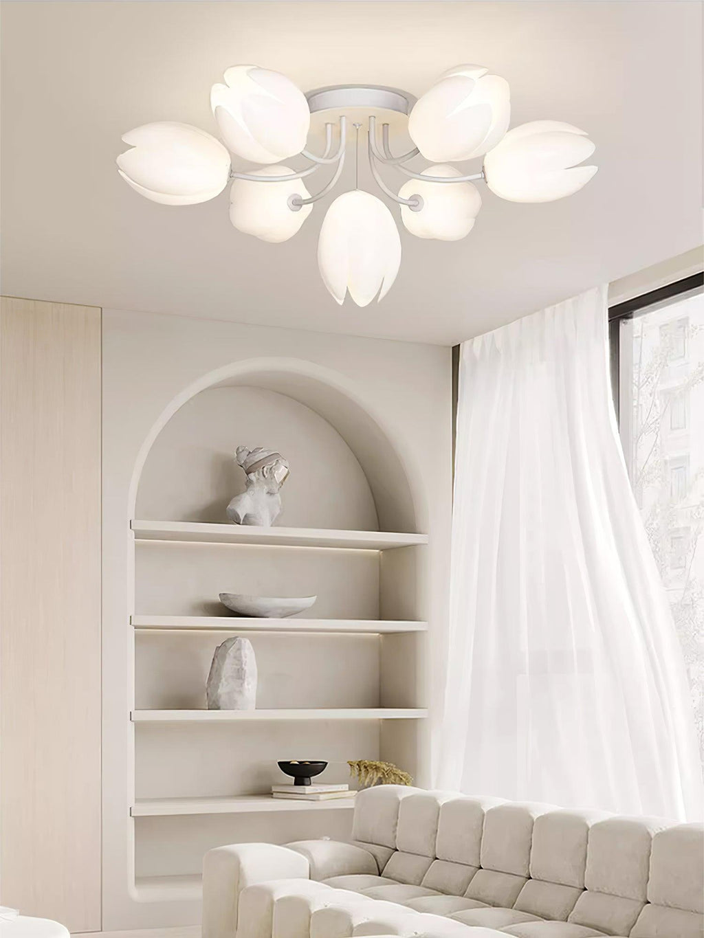 White Tulip Ceiling Light by FIFTH & BEAM — product view 20