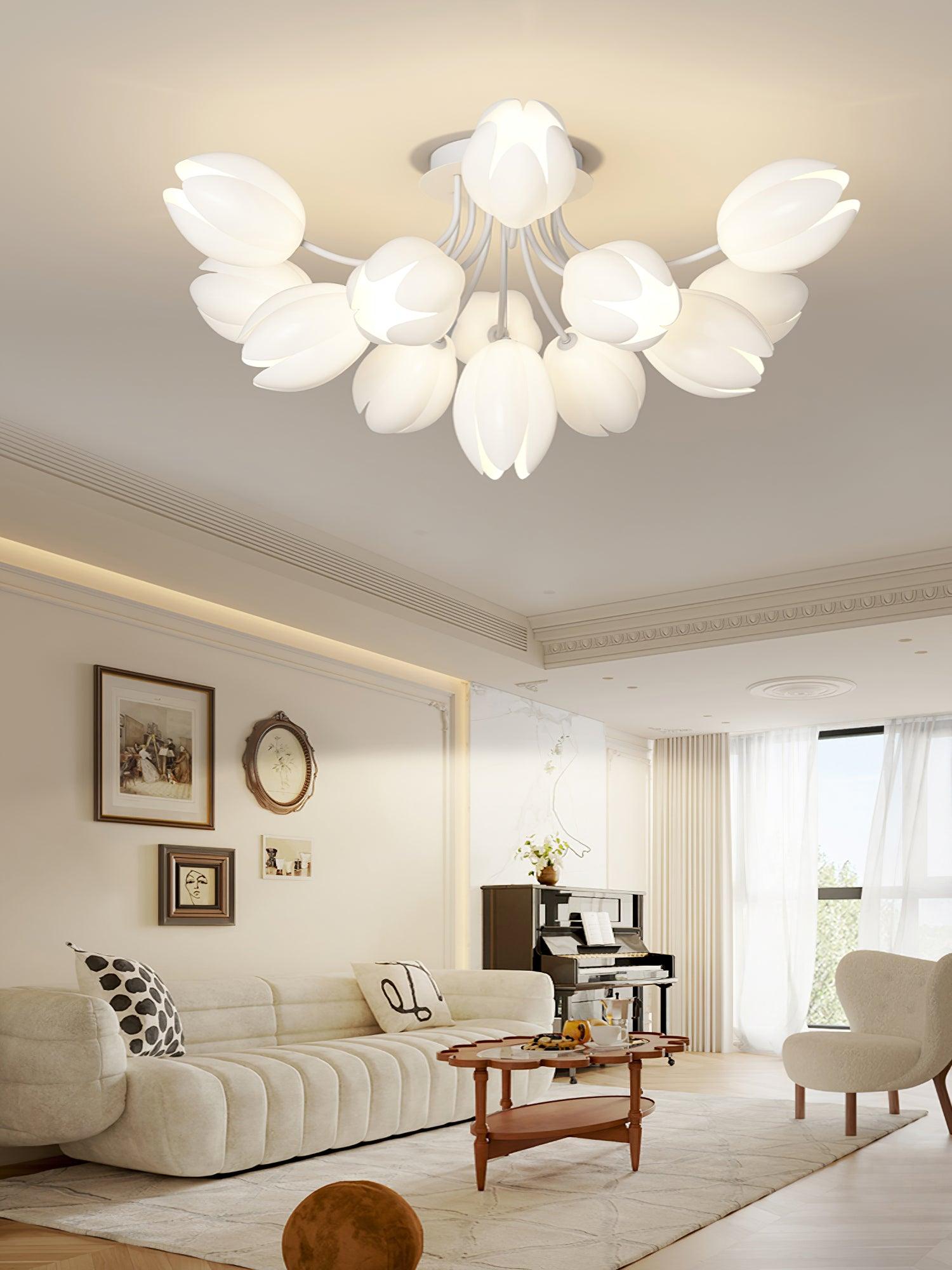 White Tulip Ceiling Light by FIFTH & BEAM — product view 23