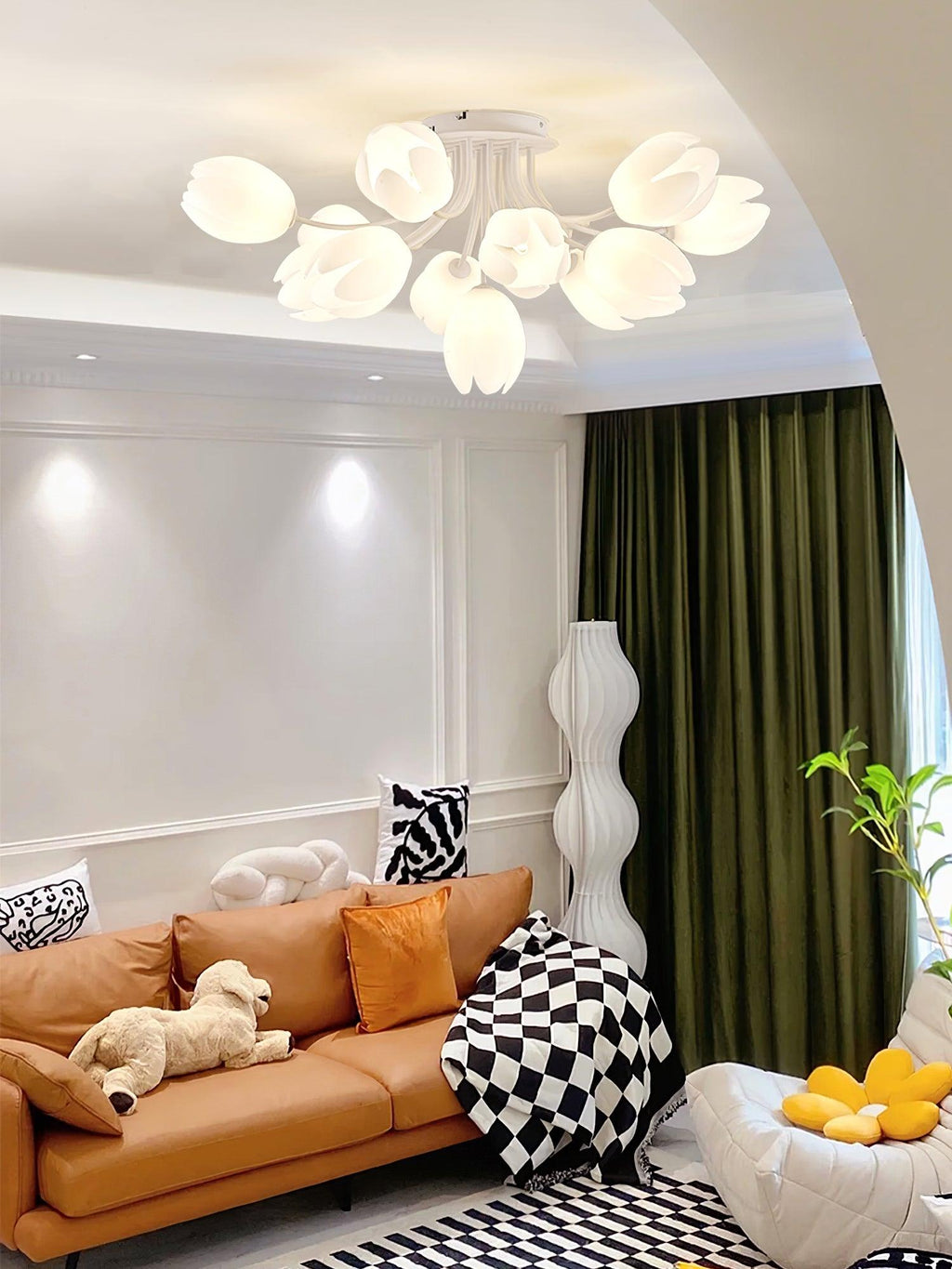 White Tulip Ceiling Light by FIFTH & BEAM — product view 26