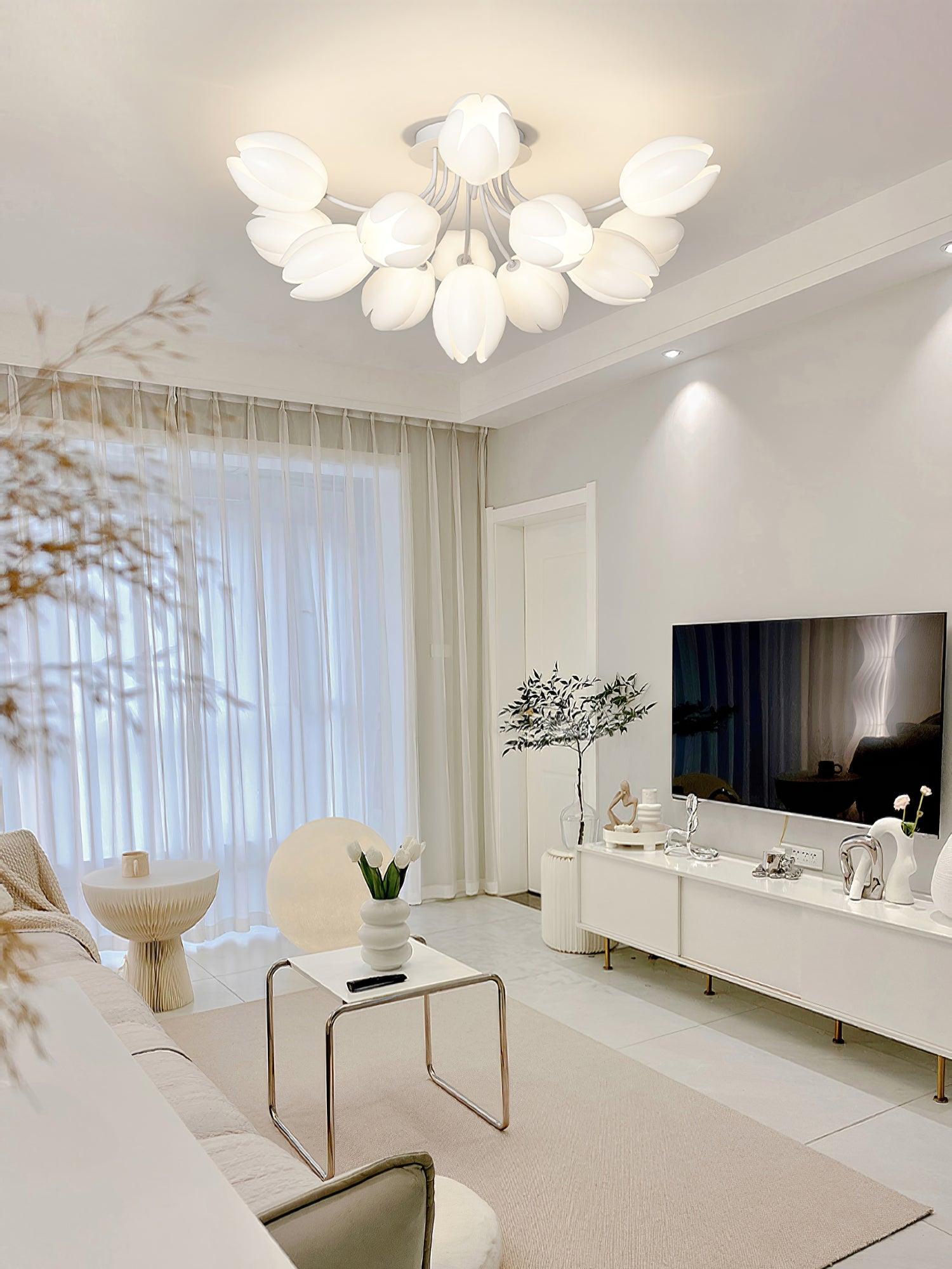 White Tulip Ceiling Light by FIFTH & BEAM — product view 28