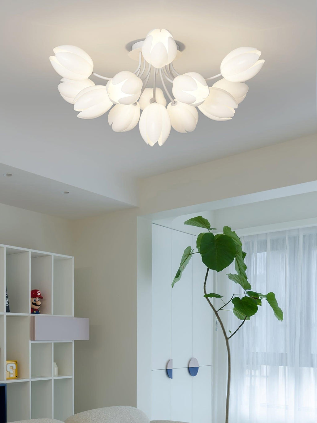 White Tulip Ceiling Light by FIFTH & BEAM — product view 29