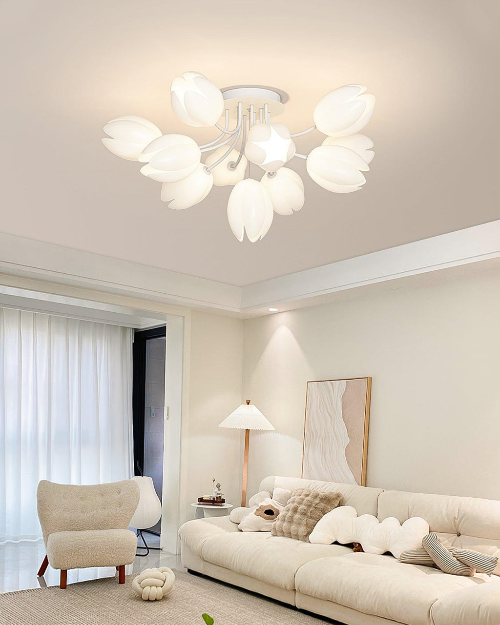 White Tulip Ceiling Light by FIFTH & BEAM — product view 33