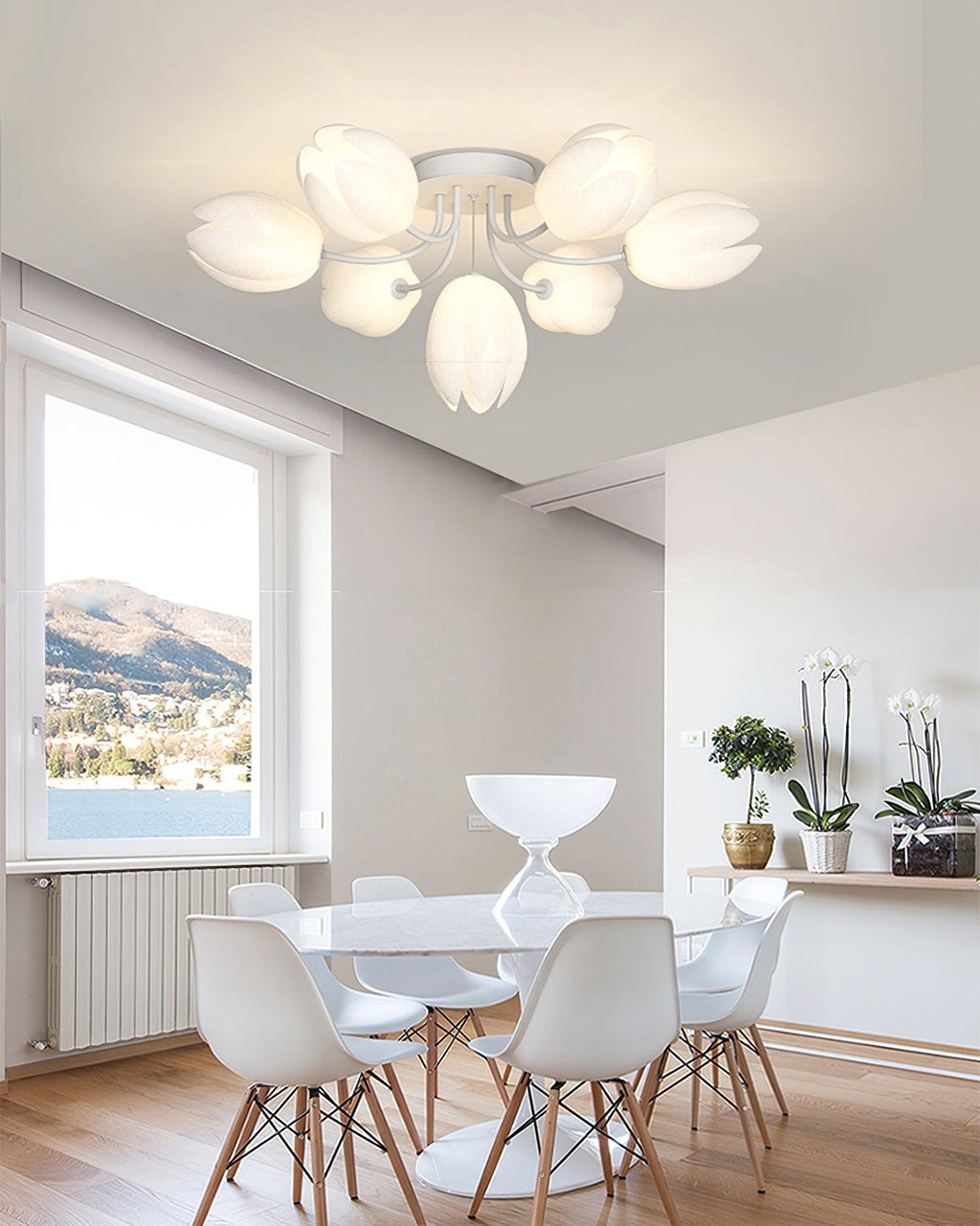 White Tulip Ceiling Light by FIFTH & BEAM — product view 34