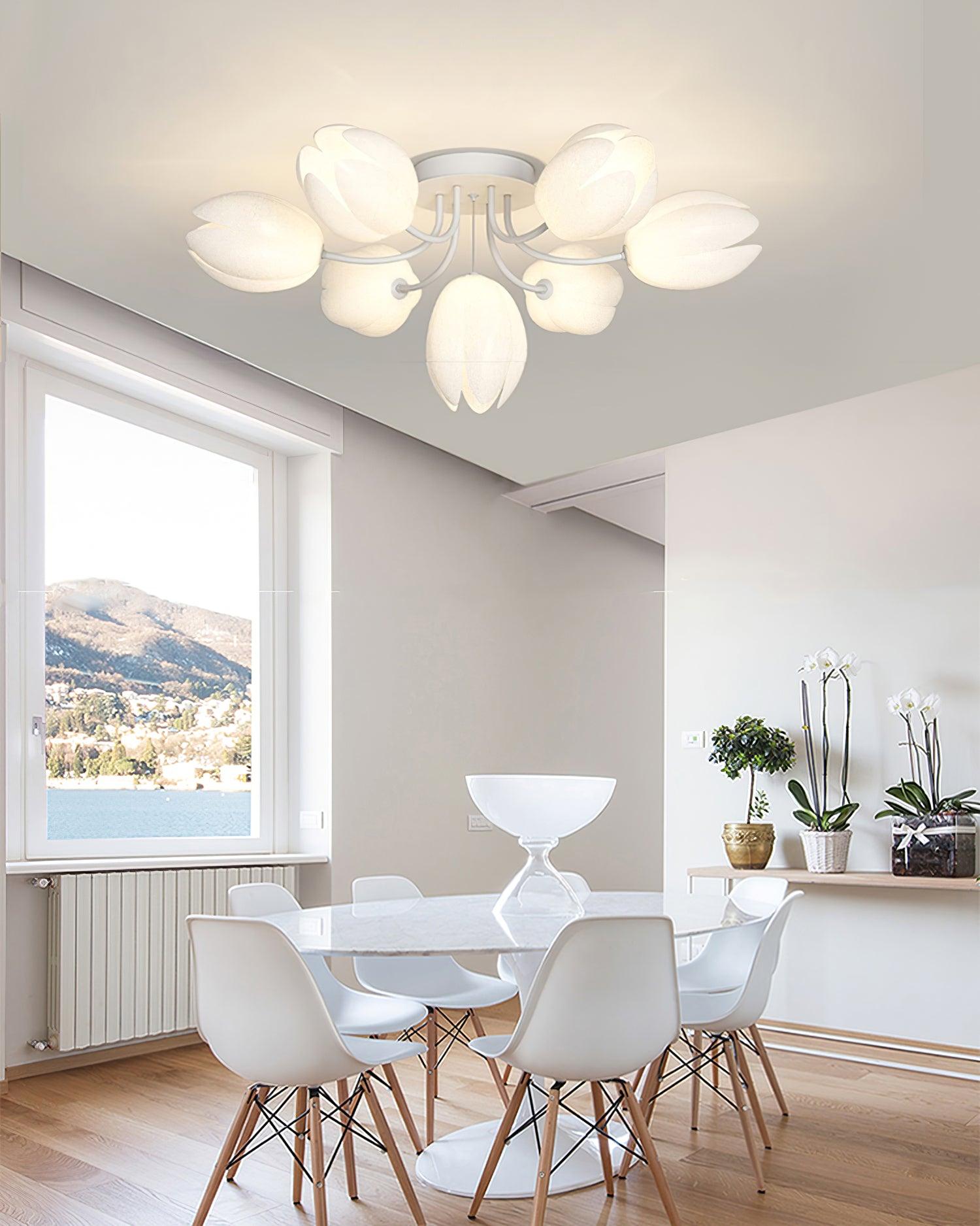 White Tulip Ceiling Light by FIFTH & BEAM — product view 34