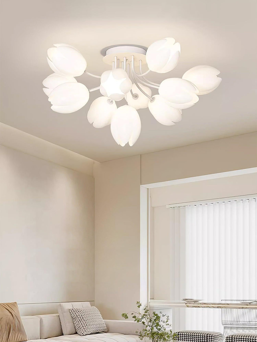 White Tulip Ceiling Light by FIFTH & BEAM — product view 35