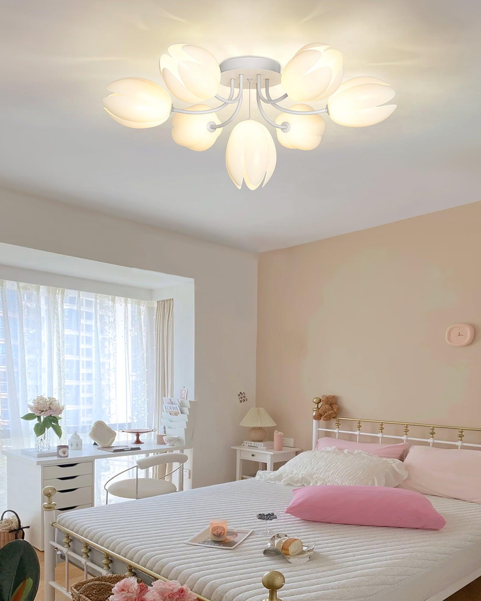 White Tulip Ceiling Light by FIFTH & BEAM — product view 38