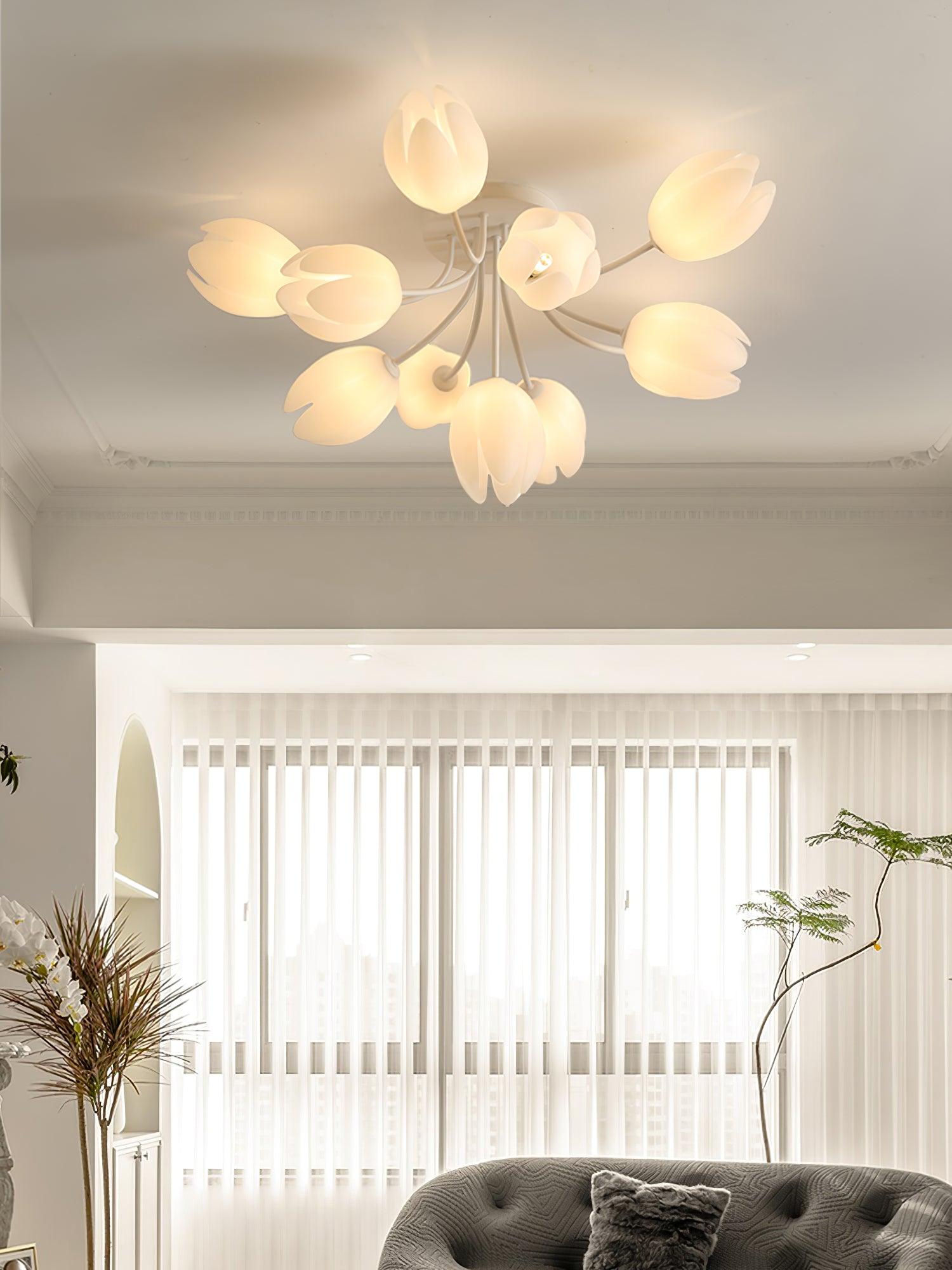 White Tulip Ceiling Light by FIFTH & BEAM — product view 40
