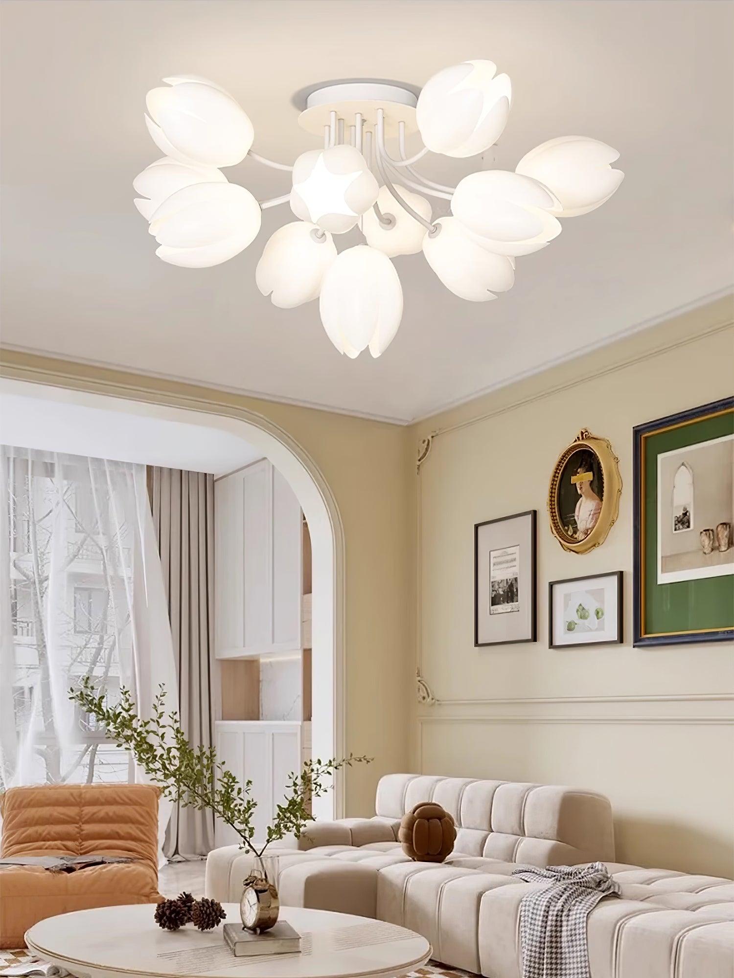 White Tulip Ceiling Light by FIFTH & BEAM — product view 43
