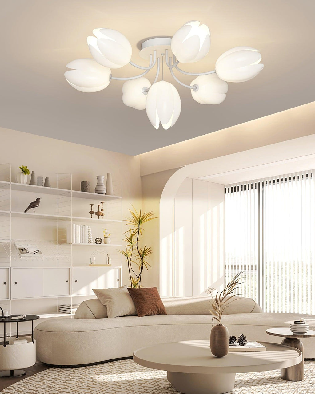 White Tulip Ceiling Light by FIFTH & BEAM — product view 44