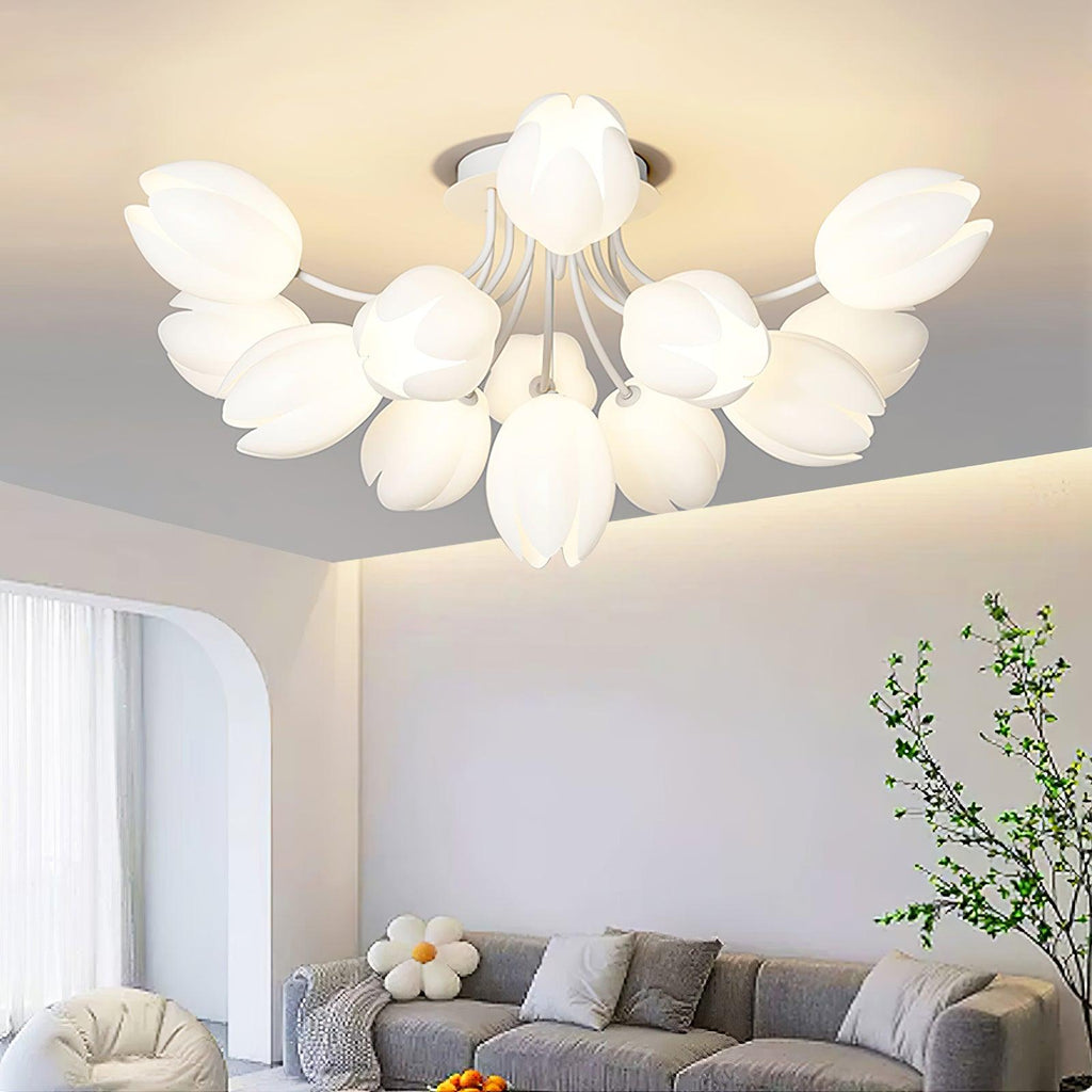 White Tulip Ceiling Light by FIFTH & BEAM — product view 7