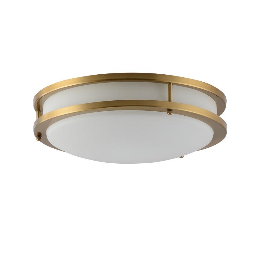 Whittier Natural Brass Flush Ceiling Light by FIFTH & BEAM — product view 1