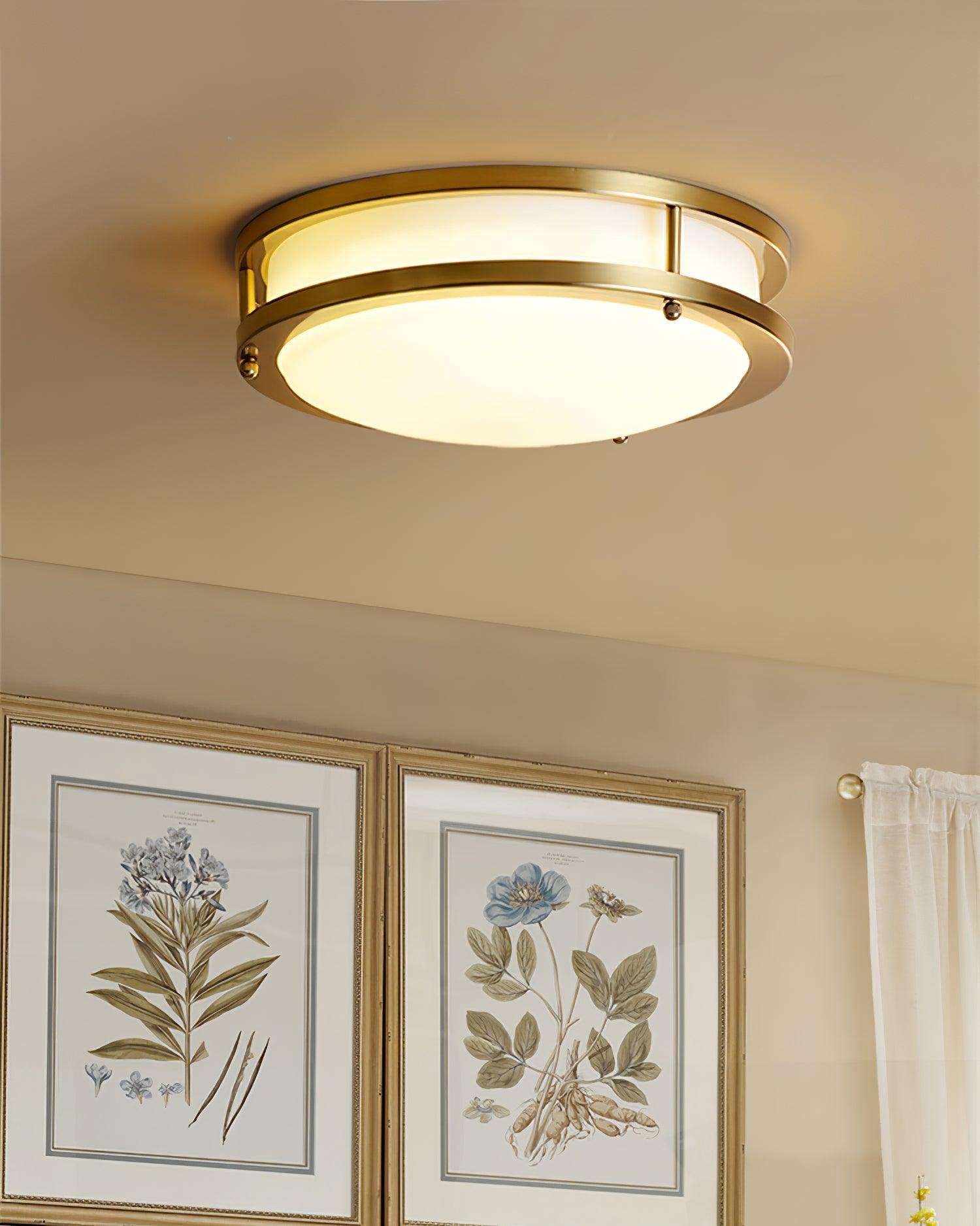 Whittier Natural Brass Flush Ceiling Light by FIFTH & BEAM — product view 14