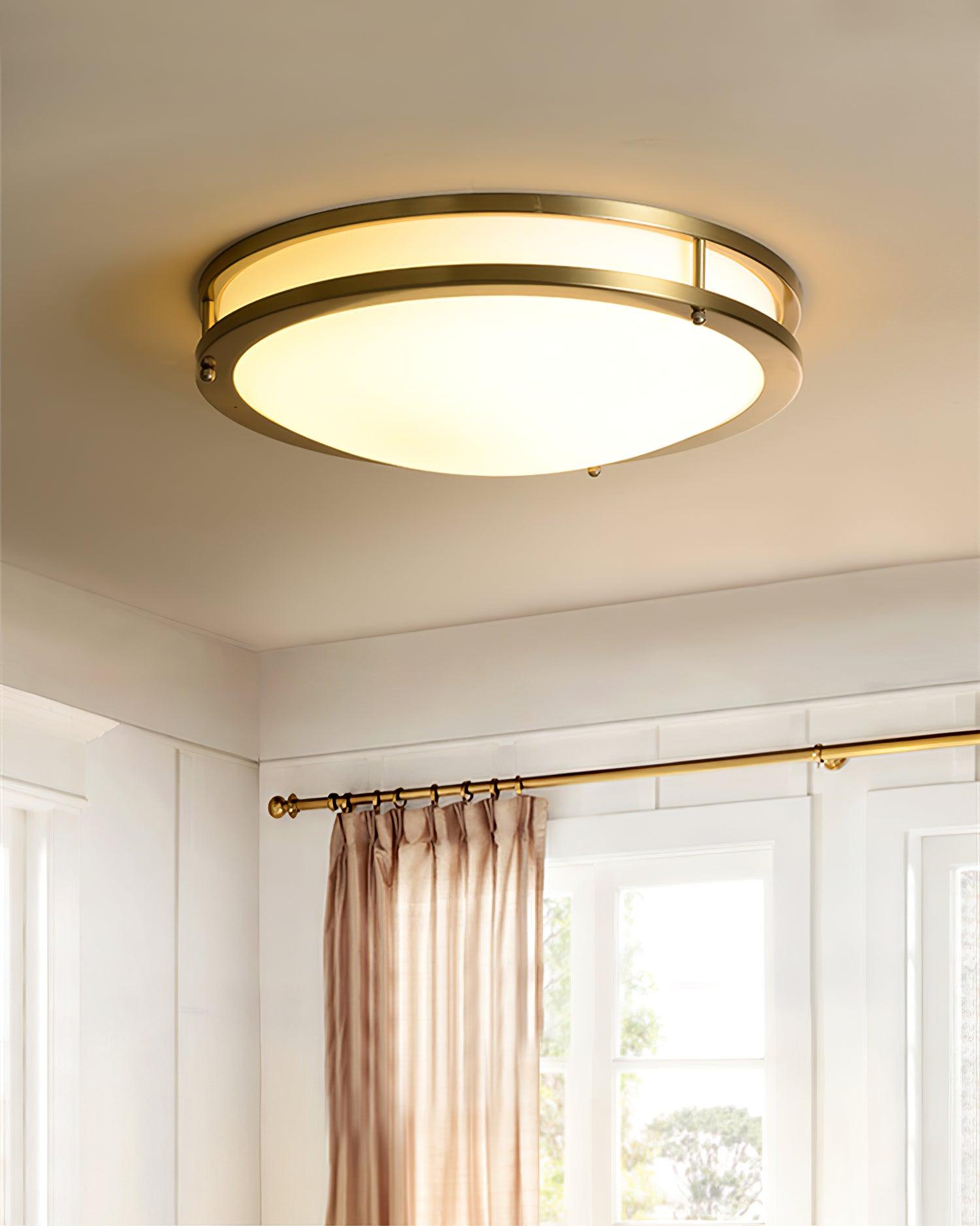 Whittier Natural Brass Flush Ceiling Light by FIFTH & BEAM — product view 15