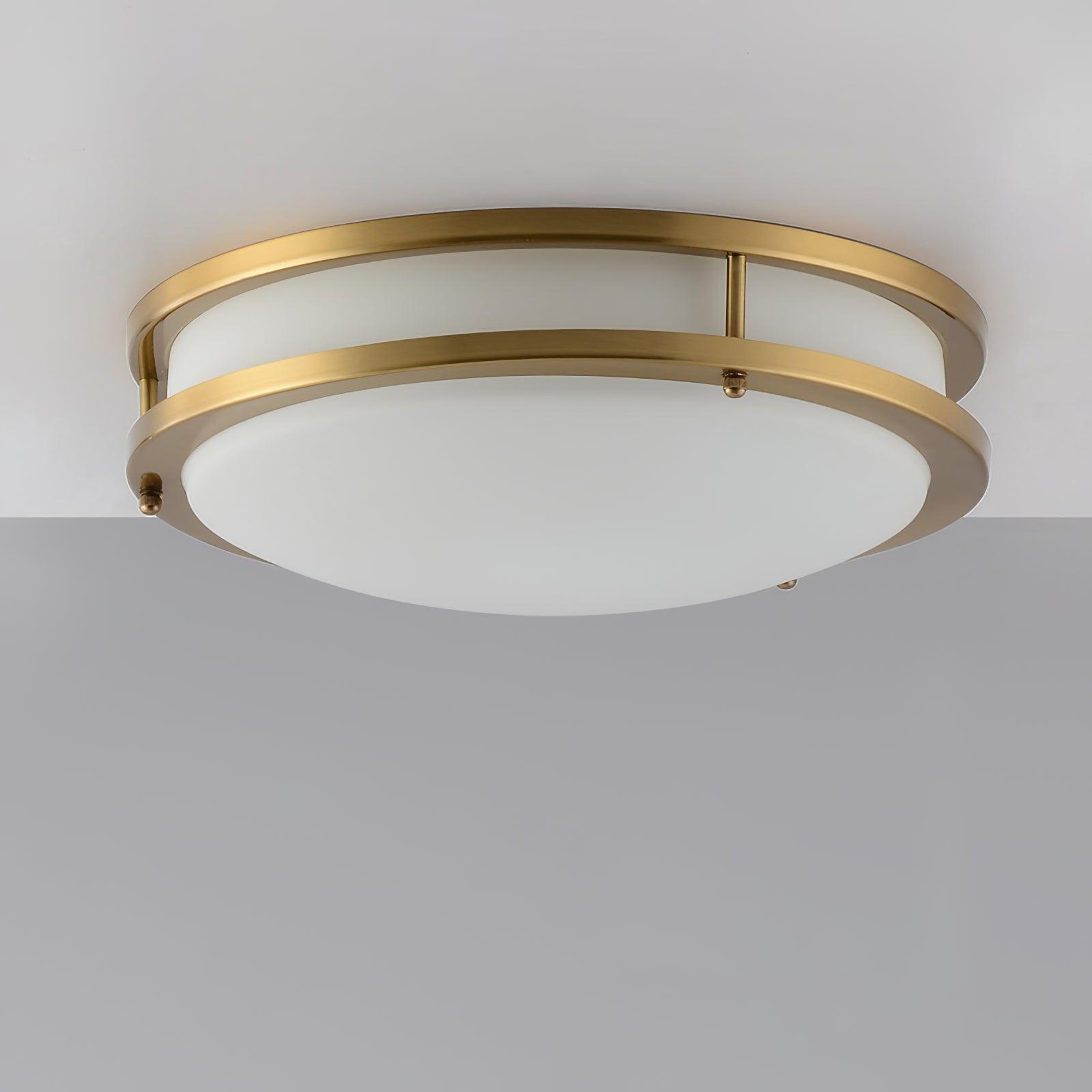 Whittier Natural Brass Flush Ceiling Light by FIFTH & BEAM — product view 16