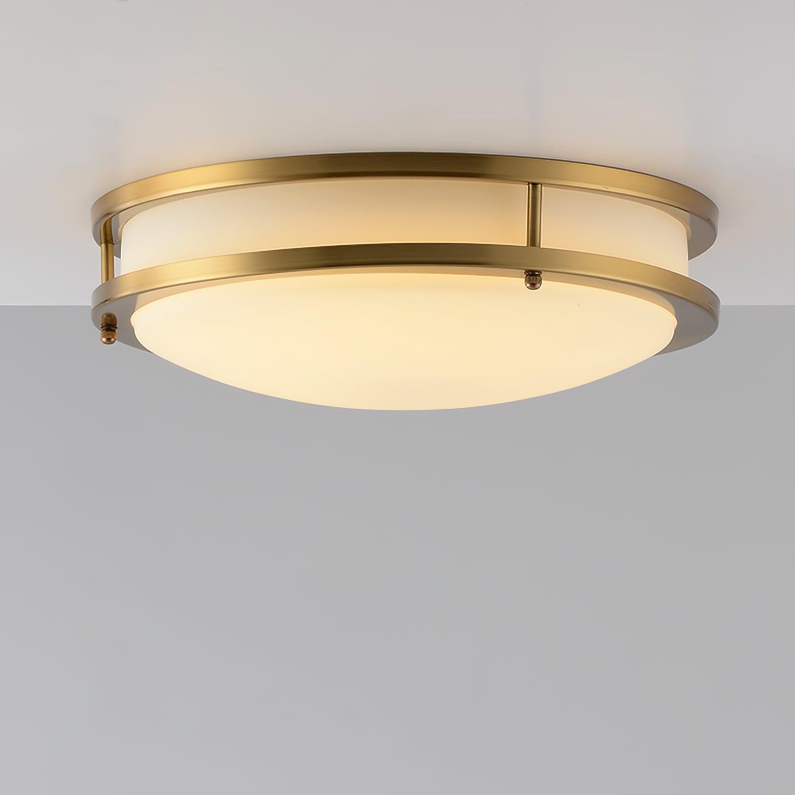 Whittier Natural Brass Flush Ceiling Light by FIFTH & BEAM — product view 17