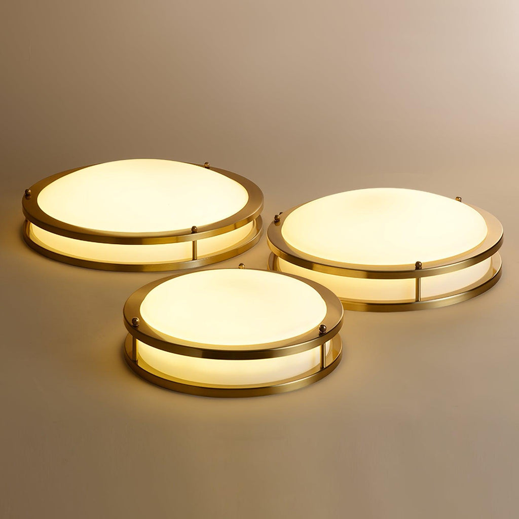 Whittier Natural Brass Flush Ceiling Light by FIFTH & BEAM — product view 20