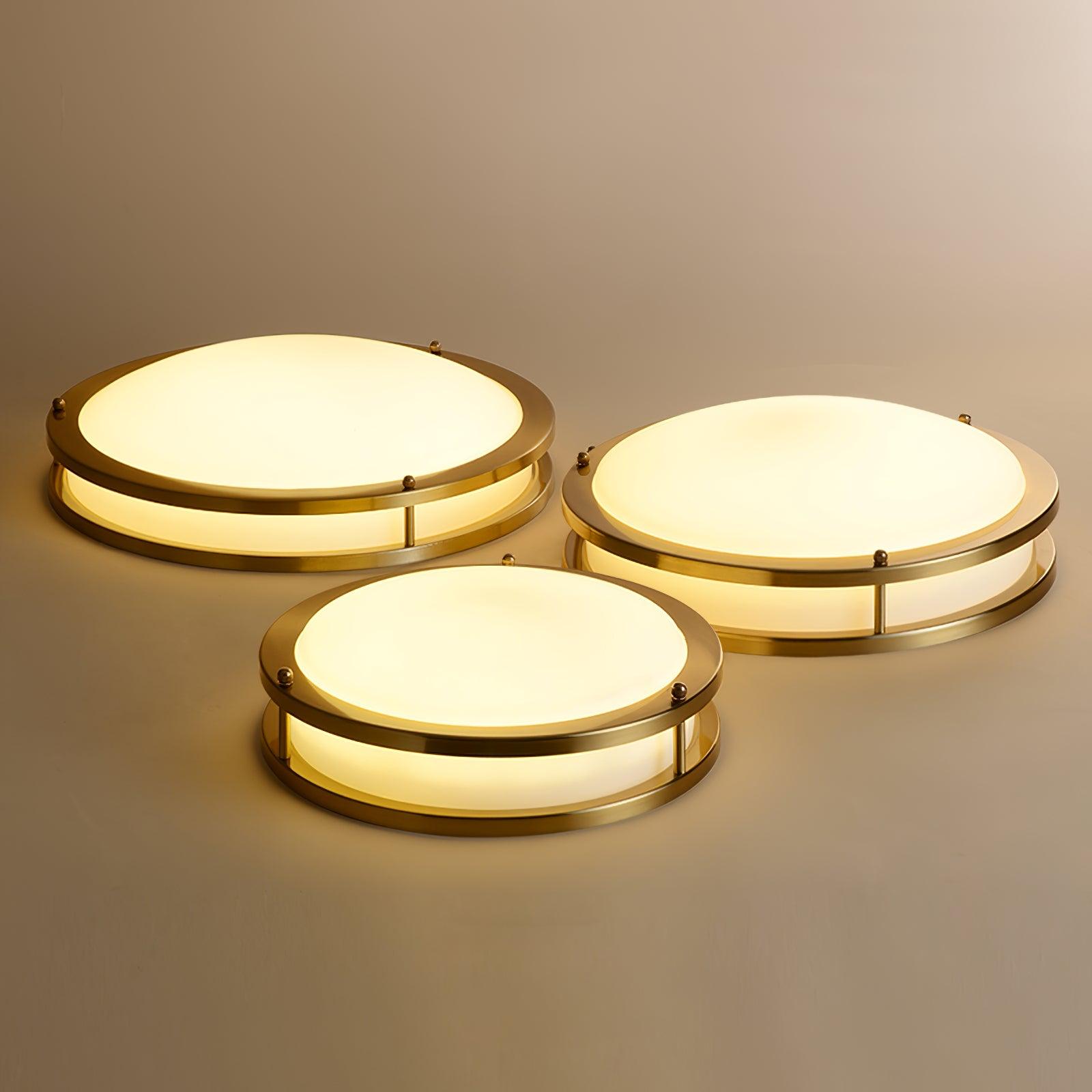 Whittier Natural Brass Flush Ceiling Light by FIFTH & BEAM — product view 20