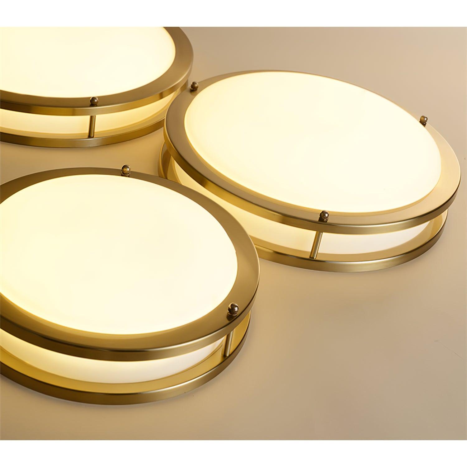 Whittier Natural Brass Flush Ceiling Light by FIFTH & BEAM — product view 21