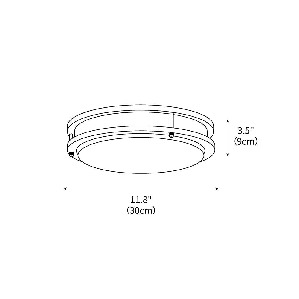 Whittier Natural Brass Flush Ceiling Light by FIFTH & BEAM — product view 3