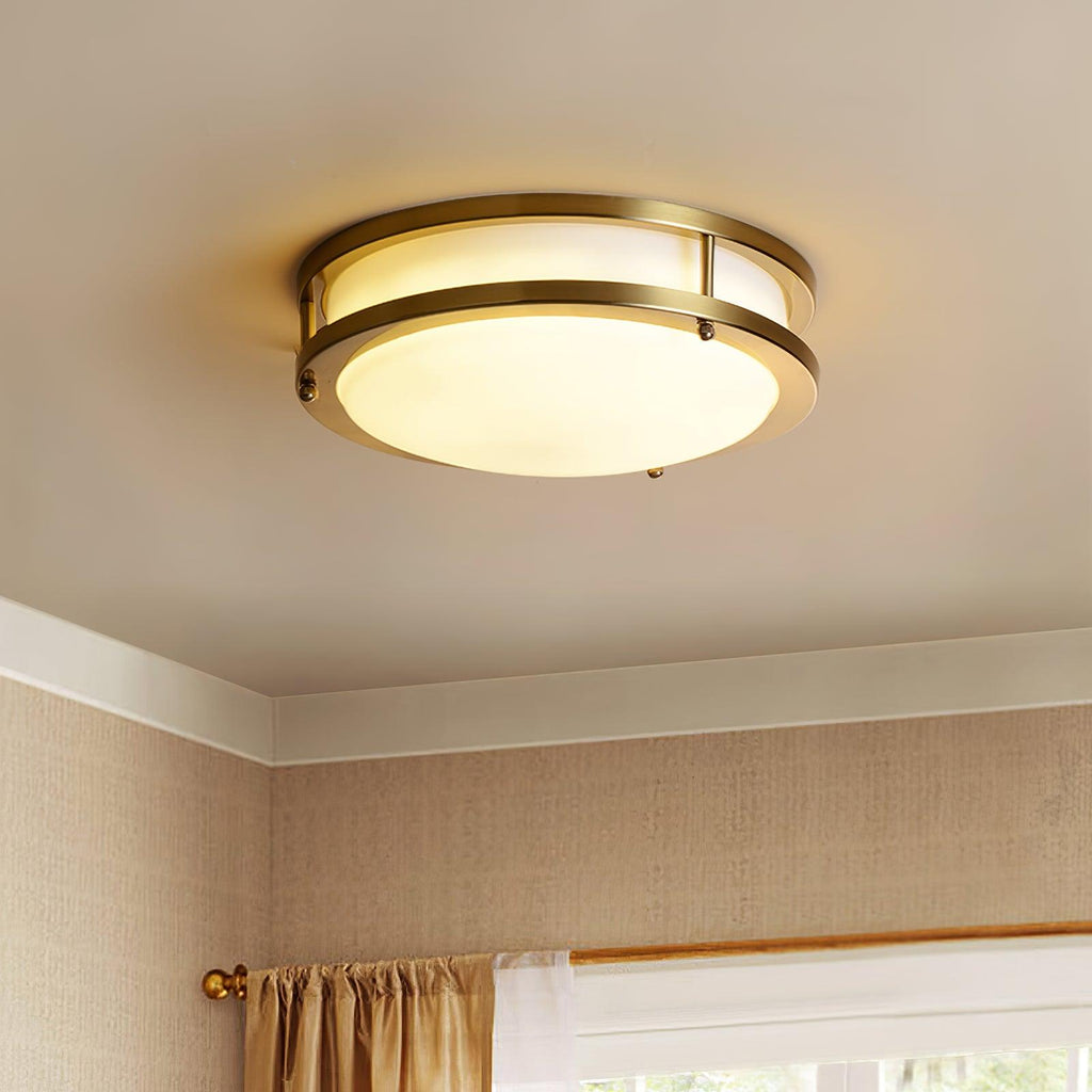 Whittier Natural Brass Flush Ceiling Light by FIFTH & BEAM — product view 5