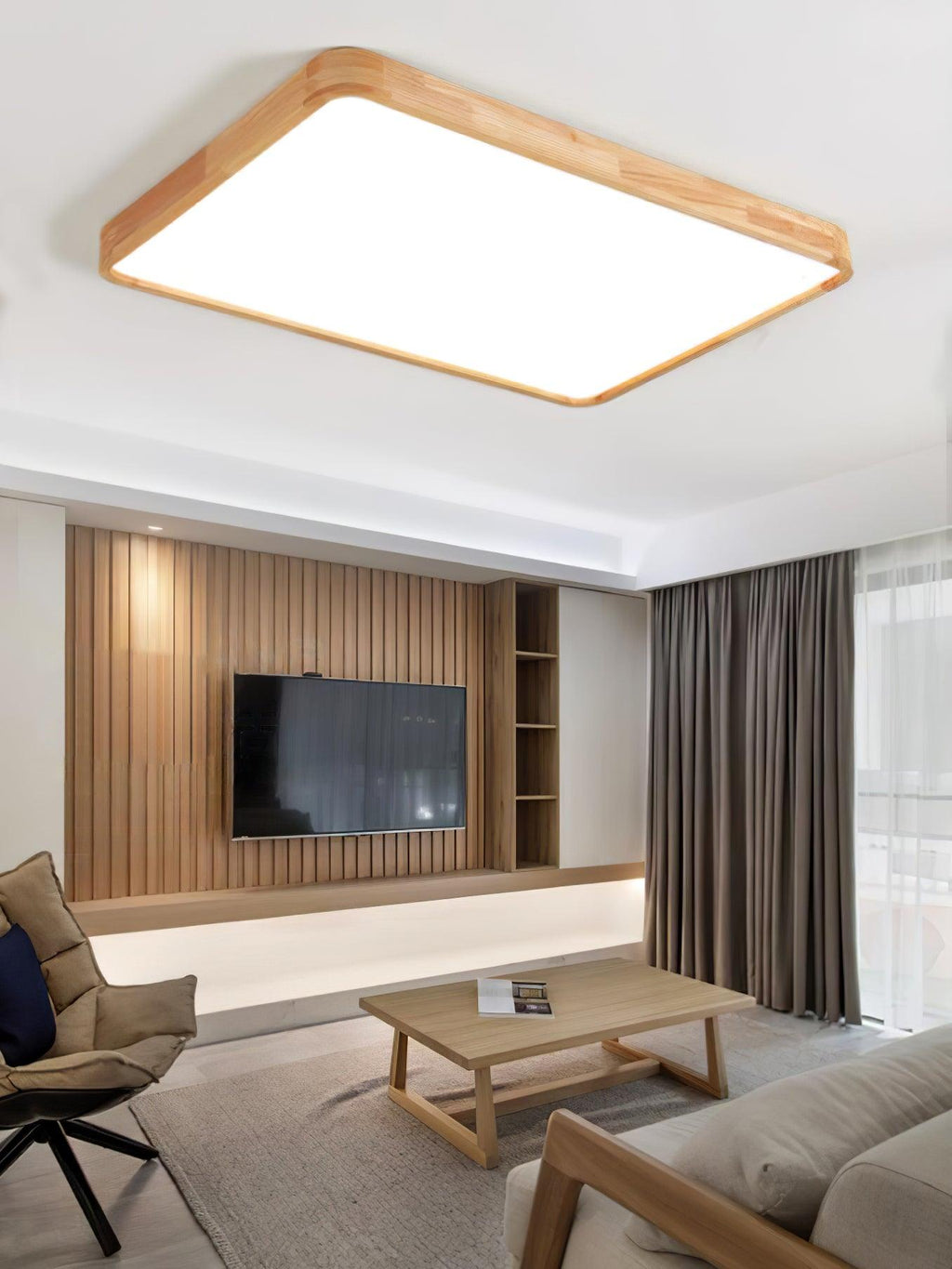 Wooden Geometric Ceiling Light by FIFTH & BEAM — product view 15