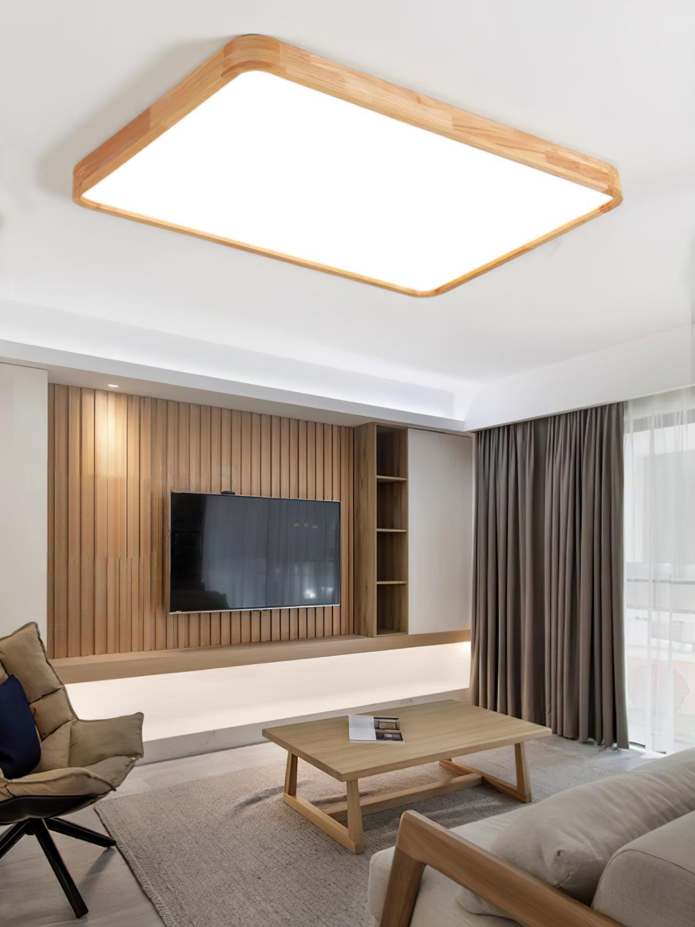 Wooden Geometric Ceiling Light by FIFTH & BEAM — product view 15
