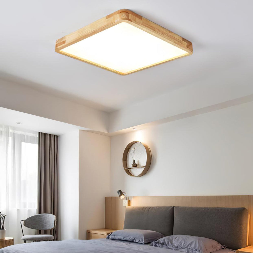 Wooden Geometric Ceiling Light by FIFTH & BEAM — product view 17