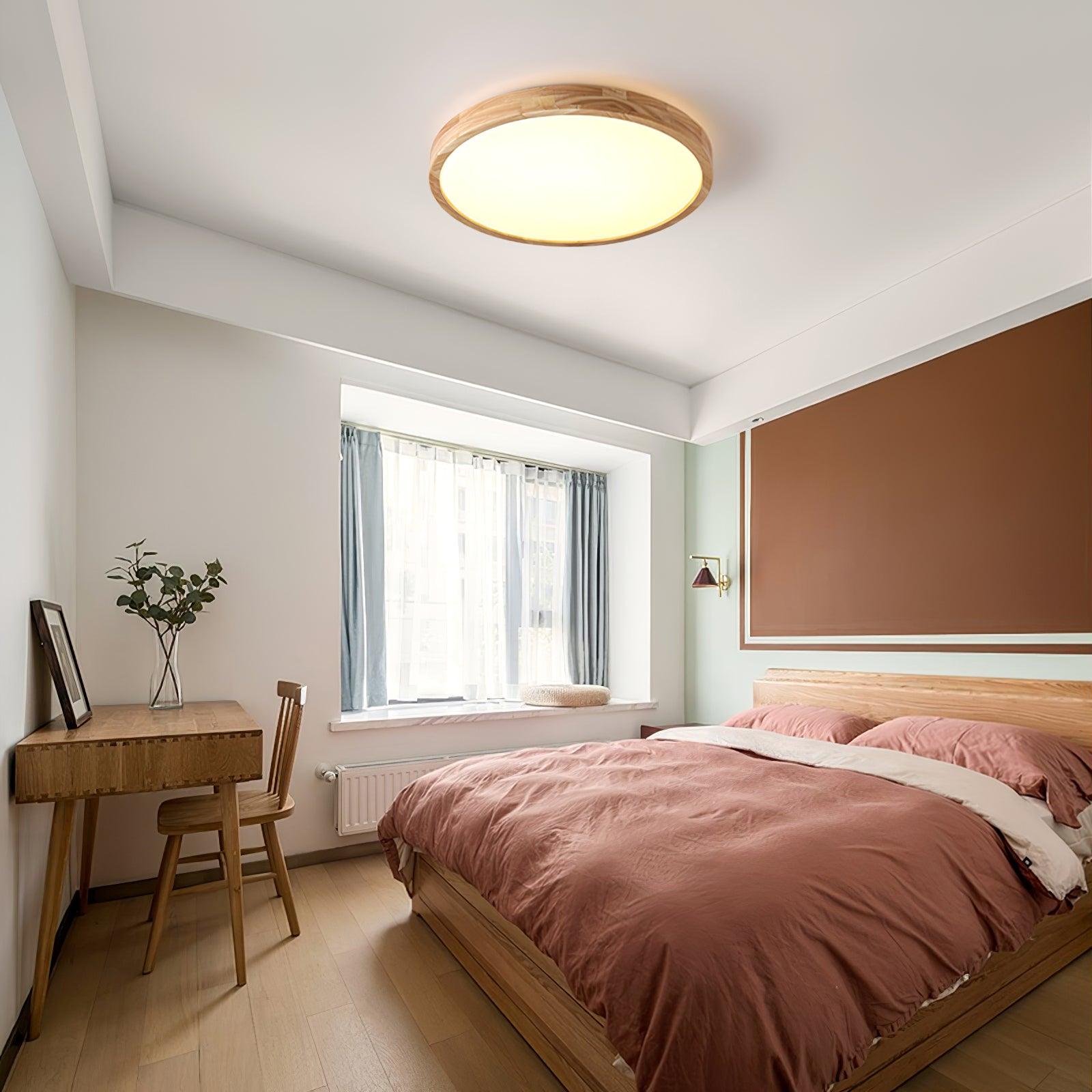 Wooden Geometric Ceiling Light by FIFTH & BEAM — product view 2