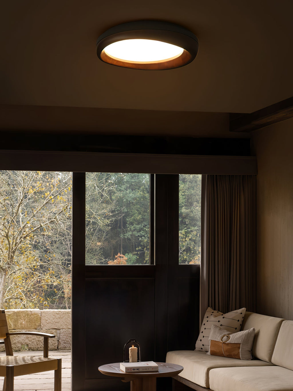Zenova Wood Ceiling Light by FIFTH & BEAM — product view 4