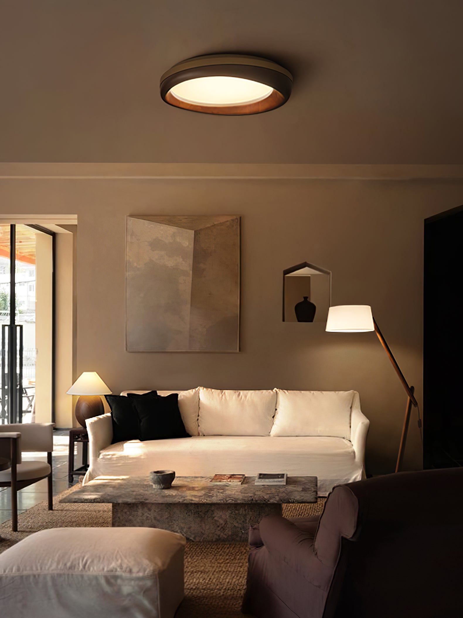 Zenova Wood Ceiling Light by FIFTH & BEAM — product view 5