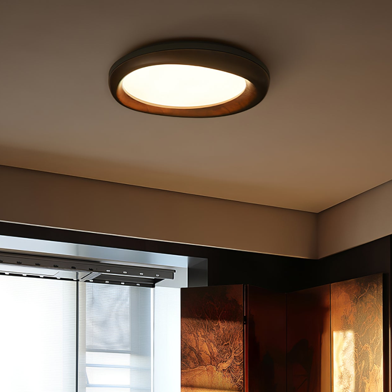Zenova Wood Ceiling Light by FIFTH & BEAM — product view 3