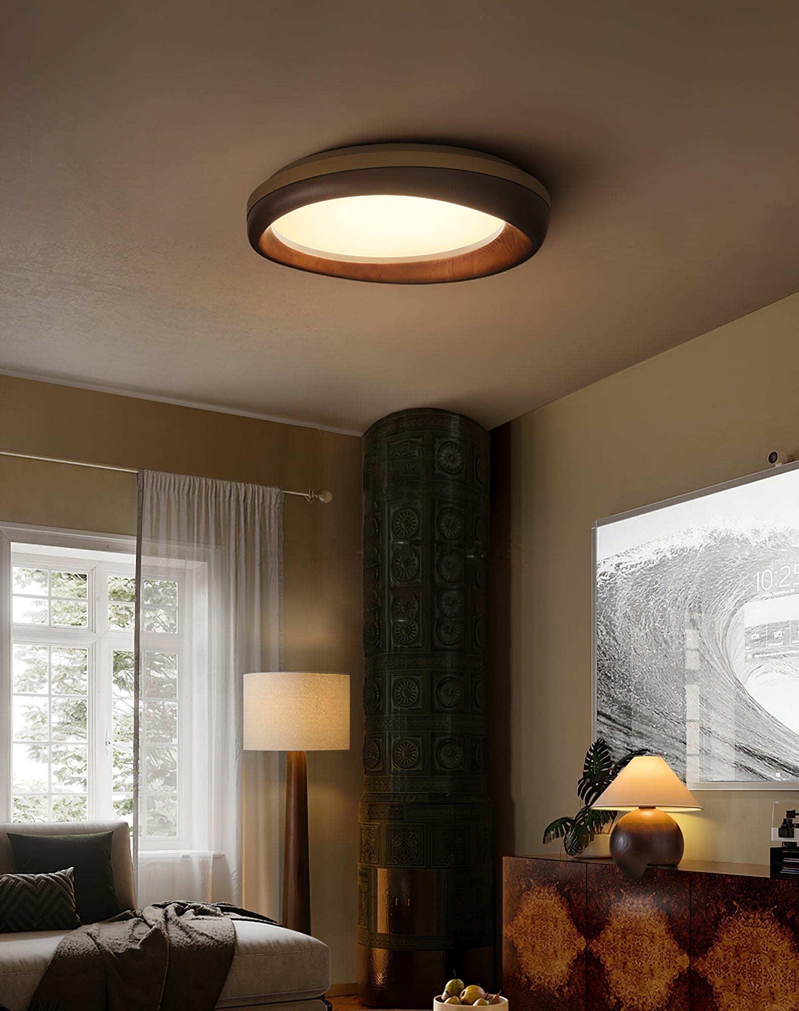 Zenova Wood Ceiling Light by FIFTH & BEAM — product view 11