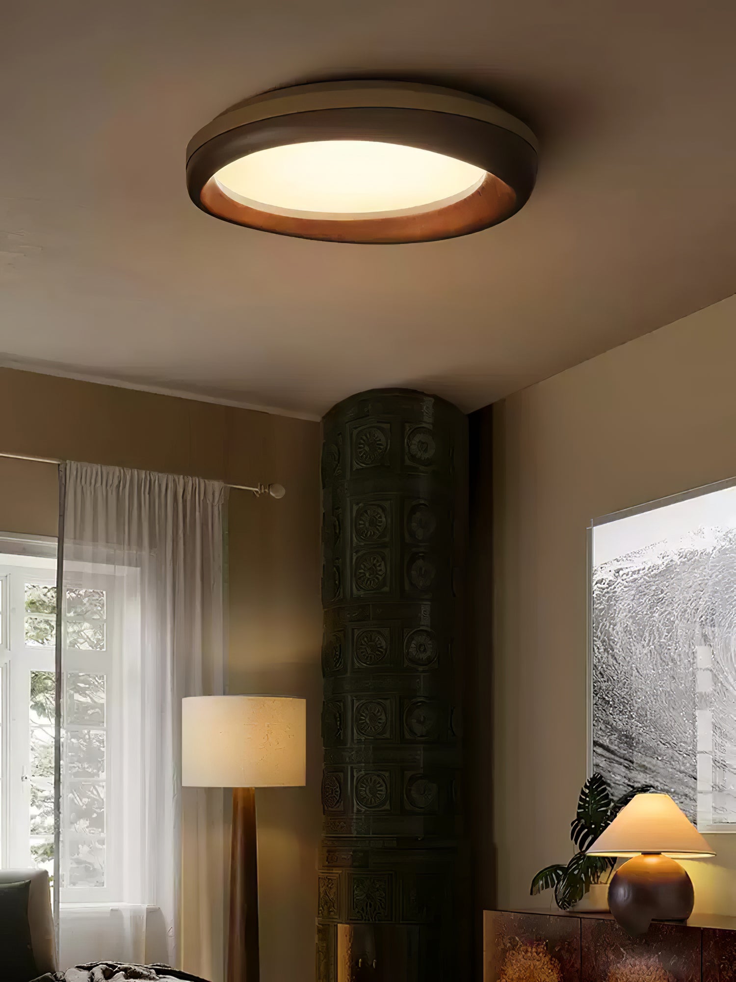 Zenova Wood Ceiling Light by FIFTH & BEAM — product view 12