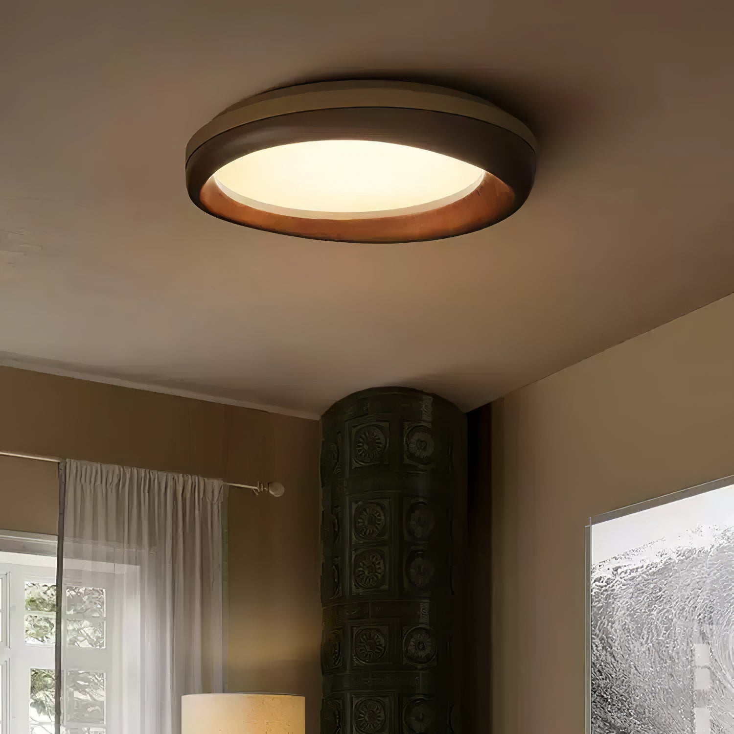 Zenova Wood Ceiling Light by FIFTH & BEAM — product view 2